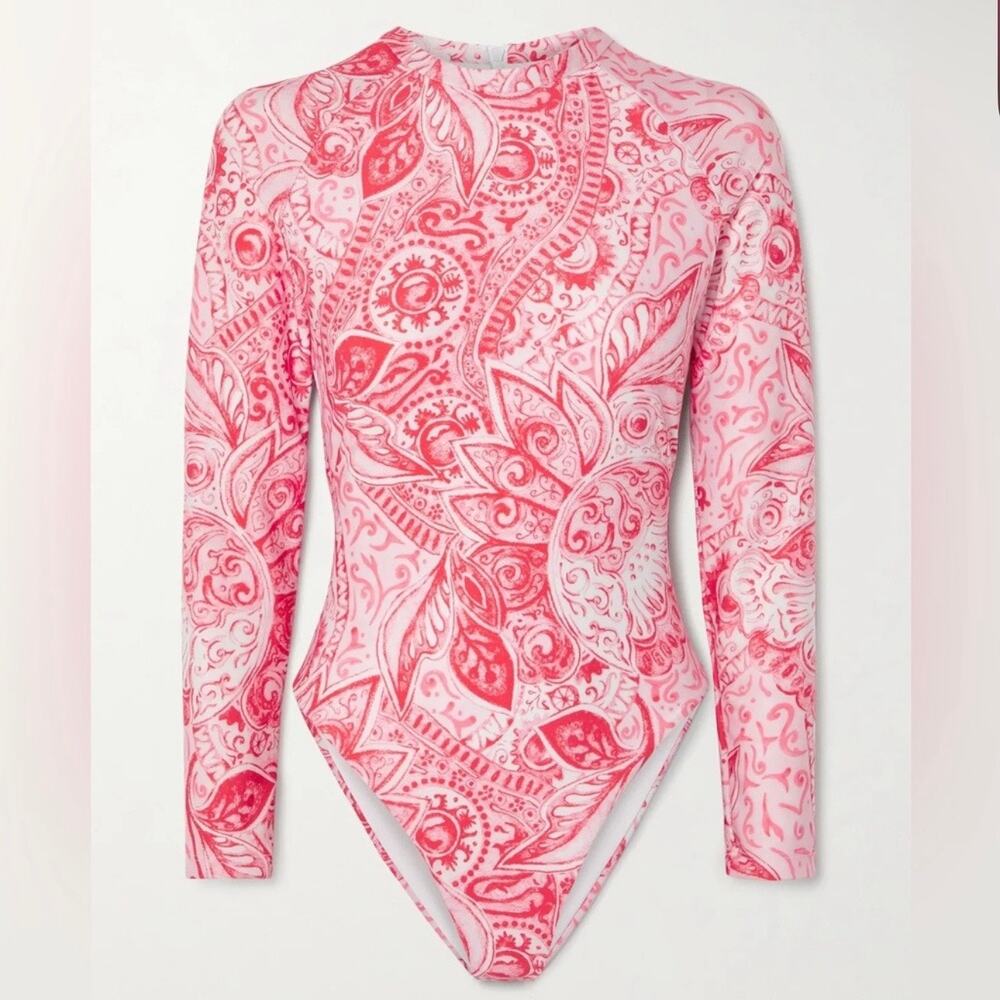 Mara Hoffman Vibrant Pink and Red One Piece